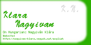 klara nagyivan business card
